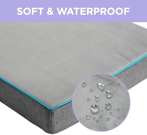 LE SURE Flannel Plush Dog Bed Cover Replacement, XL 41x29x3.5in, Grey