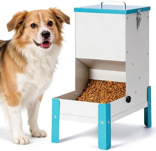 Automatic Dog Feeder 10L Gravity Cat Feeder with Elevated Stand