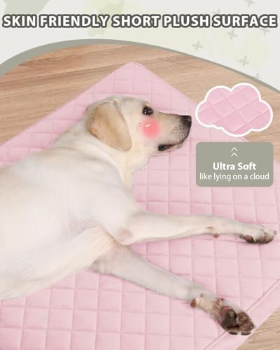 NUPIDA Orthopedic XXL Dog Beds for Crate with Washable Cover, 47x29, Pink
