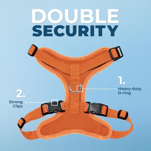 Voyager Step-in Lock Dog Harness - Orange, Large