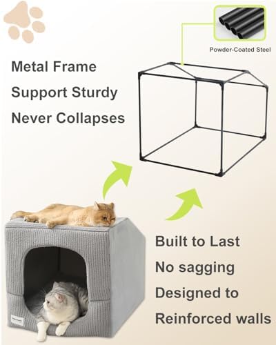 Hovicaed Indoor Dog House Small Sized Dog Tent with Dog Cave Bed 26x20ines