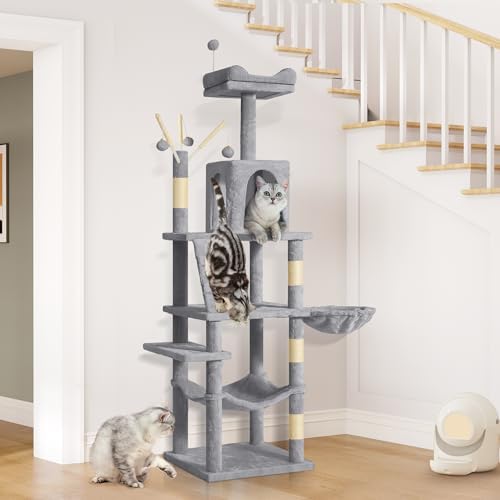 YITAHOME 64.5" Cat Tree, Multi-Level Cat Tower