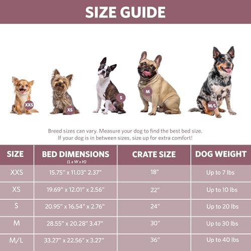 MidWest Homes for Pets QuietTime Fashion XS Dog Bed - Pink Faux Fur Bolster, Ultra-Soft and Machine Washable, Fits 22-Inch Crates and Carriers, for Small Dogs and Cats