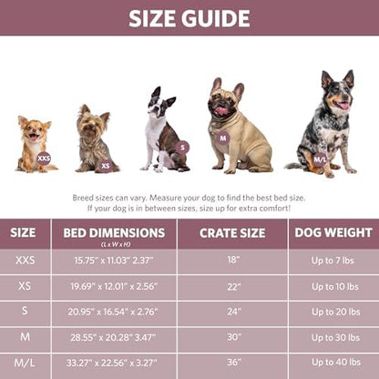 MidWest Homes for Pets QuietTime Fashion XS Dog Bed - Pink Faux Fur Bolster, Ultra-Soft and Machine Washable, Fits 22-Inch Crates and Carriers, for Small Dogs and Cats