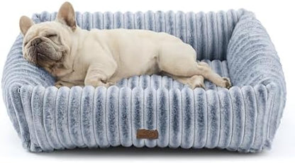 Bedsure ComfyFleece™ Cute Dog Bed Medium Large Size Dog，30in Blue Indigo