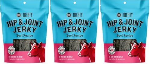 BIXBI Buckley Functional Healthy Hip and Joint Dog Jerky Treats, Beef Recipe, 5 Ounce (Pack of 3)