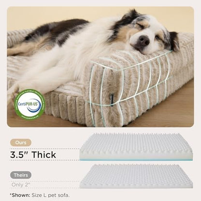 Bedsure ComfyFleece™ Memory Foam Orthopedic Dog Beds Large Sized Dog 35"