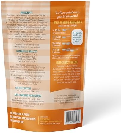 Beef SuperfoodPLUS Meal Mixers for Dogs - USA Sourced Meal Toppers for Dogs, Supporting Joint, Gut, and Heart Health - Dog Prebiotics and Probiotics Food Mixers - 5 oz