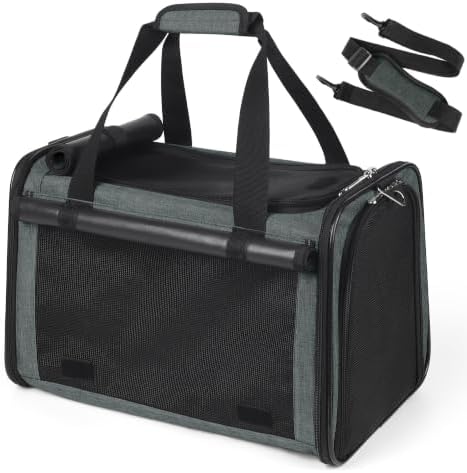 YUDODO 25lbs Cat Carrier Lightproof Soft Sided Pet Carrier for Large Cat