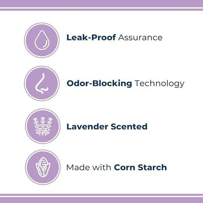 Pet Faves Eco-friendly Dog Poop Bags -100% Leak-Proof, Strong and Extra Long Doggie Poop Bags for Dogs and Cats waste bag, Lavender Scented - 150 Bags (1 pack)