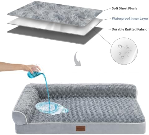 BFPETHOME Orthopedic Washable Dog Bed, Sleeping Couch for Large Senior Dogs