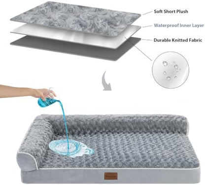BFPETHOME Orthopedic Washable Dog Bed, Sleeping Couch for Large Senior Dogs