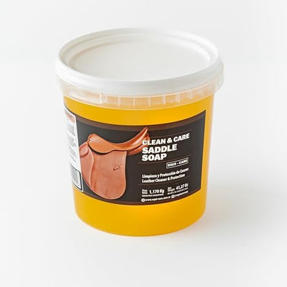 EQUI - CARE: Clean & Care Saddle Soap, Glycerin-Based soap with Added Moisturizers Designed to Clean and Condition Leather. Keep Your Leather tack and Equipment in top Condition.