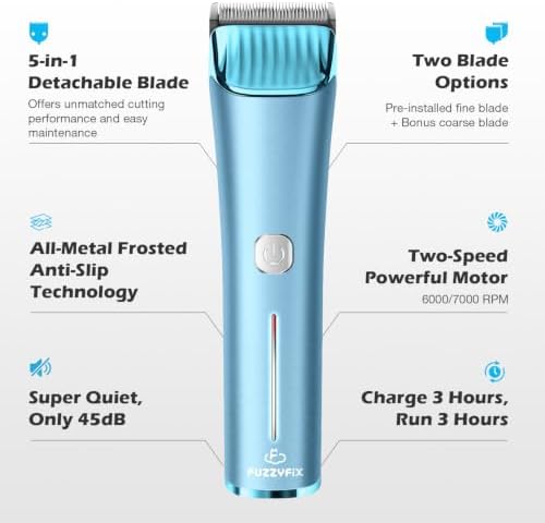Professional Dog Grooming Clipper with 5-in-1 Replacement Blade