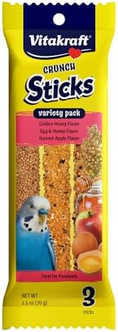 Vitakraft Crunch Sticks Parakeet Treat Variety Pack - 3 Sticks