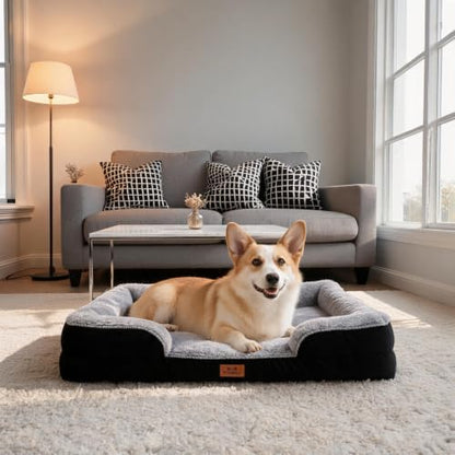 Orthopedic Dog Bed Medium Size Dog, Memory Foam Dog Bed Couch, 30" L