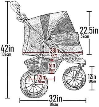 Pet Gear No-Zip Jogger Pet Stroller for Cats/Dogs, Zipperless Entry, Airless Tires, Easy One-Hand Fold, Cup Holder + Storage Basket, Hunter