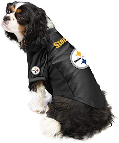 Littlearth NFL Pittsburgh Steelers Stretch Pet Jersey, Team Color, Large