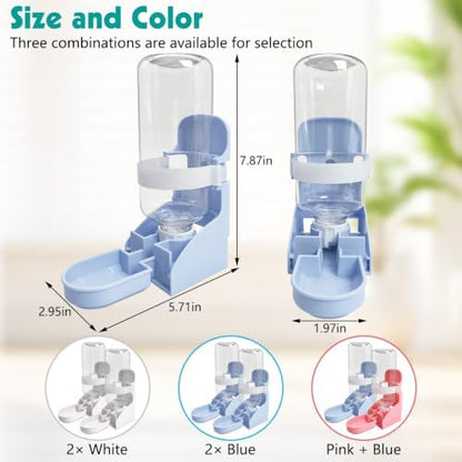 kathson Rabbit Water Bottle, 17oz Hanging Water Fountain Automatic Dispenser No Leak WaterFeeder for Bunny Chinchilla Guinea Pig Hedgehog Ferret