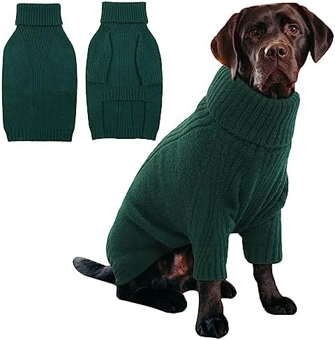 IECOii XL Dog Sweater, Winter Doggy Clothes for Medium Dogs Girl Boy