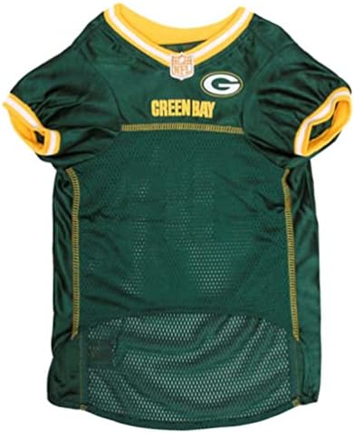 Pets First NFL Green Bay Packers Dog Jersey, Size X-Large, Football Shirt Costume for Pet, Dog Sports T-Shirt, NFL Team Clothing for Cats, Licensed Pet Apparel Available in 7 Sizes and 32 Teams