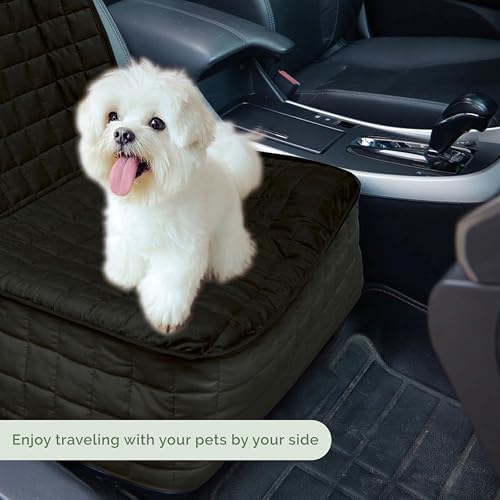 Elegant Comfort Premium Pet Car Seat Cover for Front Seat, Luxury Microfiber Car Seat Protector, Heavy Duty and Durable, Non-Slip and Waterproof Car Seat Cover for Trucks, Cars, and SUVs, Black