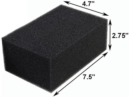 AQUANEAT 2 Pack Aquarium Bio Sponge Filter Media Pad Cut-to-Size Open Cell Foam Sheet for Fish Tank Sump (7.5" x 4.7" x 2.75")