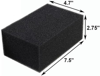 AQUANEAT 2 Pack Aquarium Bio Sponge Filter Media Pad Cut-to-Size Open Cell Foam Sheet for Fish Tank Sump (7.5" x 4.7" x 2.75")