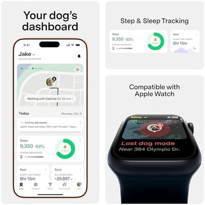 Fi Series 3+ GPS Dog Collar & Tracker, 12-Mo Membership Included, Pink XL