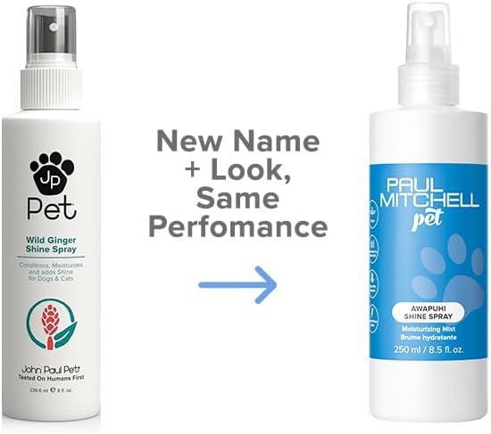 Paul Mitchell Pet Awapuhi Shine Spray, Moisturizing Mist, Grooming Spray for Dogs, 8.5 fl oz
