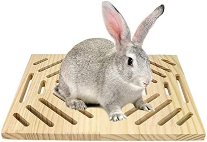 Litewoo Rabbit Scratch Board Claw and Teeth Care Chew Toy Bunny Wood Pad, B
