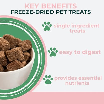 Momentum Carnivore Nutrition Freeze-Dried Turkey Heart Dog Treats & Cat Treats – Single-Ingredient, High-Protein, Grain-Free, Lean & Easily Digestible – Made in USA – 3 oz Bag