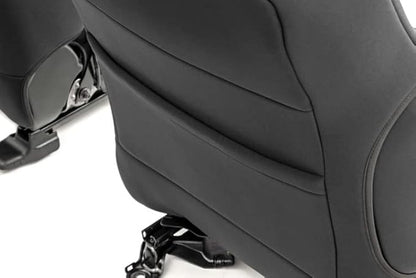 Rough Country Neoprene Seat Covers for Toyota Tacoma (2016-2023) - Waterproof, UV Resistant, Foam Padded, F/R Seat Cover Set