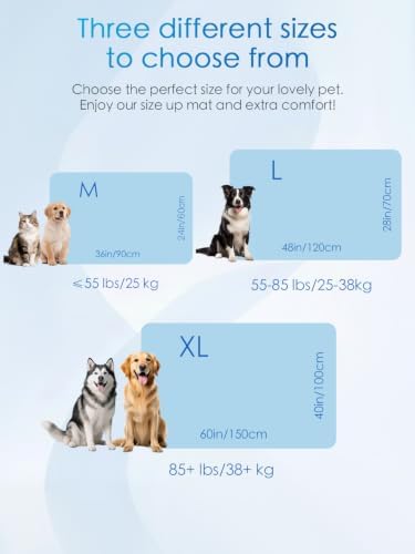 BECEMURU Cooling Mat for Large Dogs, Q-Max＞0.46 Thick Breathable Crate Pad