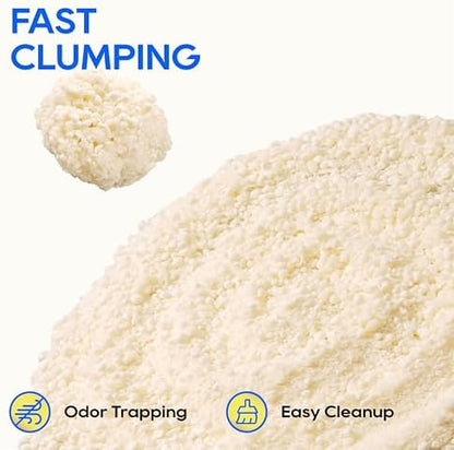 HoneyCare Cassava Cat Litter | Natural Cassava Formula | Fast Clumping & Odor Control | Low Dust & Eco-Friendly | 6 Lbs (Pack of 6)