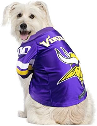 Littlearth NFL Minnesota Vikings Premium Pet Jersey, Team Color, Small