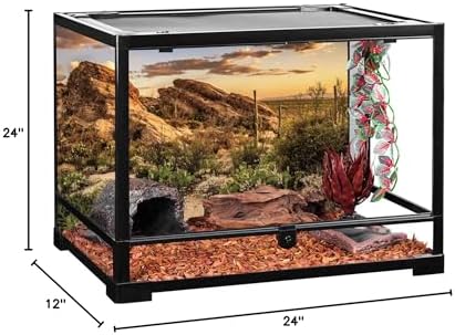 24x12 in Desert Reptile Habitat Backdrop Oasis Cactus Terrarium Background