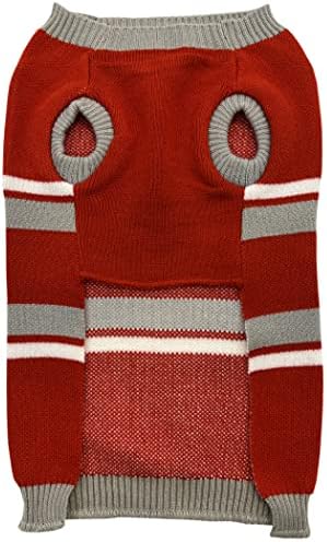 NCAA Ohio State Buckeyes Dog Sweater, Size Extra Small. Warm and Cozy Knit Pet Sweater with NCAA Team Logo, Best Puppy Sweater for Large and Small Dogs