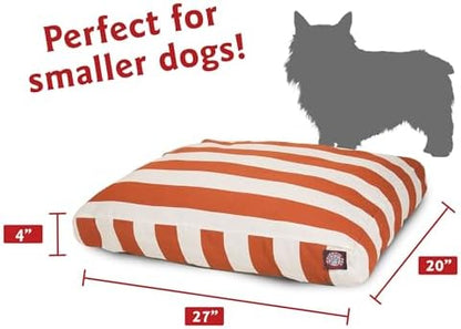 Majestic Pet Shredded Memory Foam Dog Bed Small with Removable Washable Cover – Rectangle Orthopedic Dog Bed–Durable Dog Crate Bed-Flat Dog Bed for Senior Dogs - (27x20) S - Villa - Aubergine