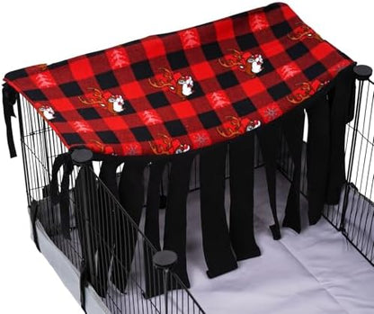 NAPLORD Guinea Pig Hideout, Guinea Pig Fleece Forest,1x2 C&C Fleece Forest for Guinea Pigs, Hedgehog, Bunny,Small Pets