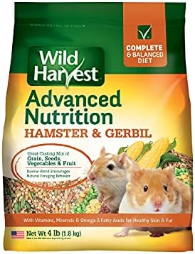 Wild Harvest Hamster And Gerbil Advanced Nutrition Diet, 4-Pound, Multicolor, One Size (E1950W), 4 pounds