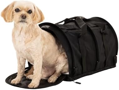 SturdiBag Pro 2.0 Pet Travel Carrier for Cats and Dogs | Soft Sided Pet Carrier Bag with Safety Clips and Seatbelt Straps for Car Travel | XL, Black
