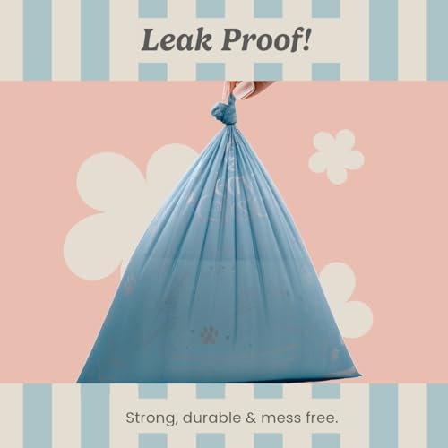 Extra Thick Plant Based Poop Bags - 2 pack, 240 bags, Blue Stone Color, Leak-Resistant Dog waste bags Unscented