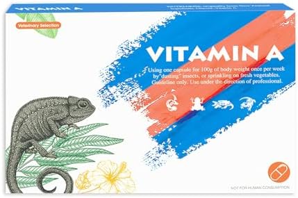Reptile Vitamin A Supplement – Eye Health Support for Lizards, Turtles, Snakes & Amphibians – Promotes Growth, Vision & Immunity