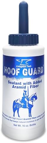 Hoof Guard Sealant for Horses, Fiber-Fortified Aramid Hoof Protector, 16 oz