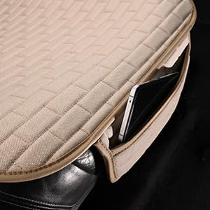 VarCozy Linen Car Seat Covers, Breathable Front Pair Seat Covers for Cars with Non-Slip Protector for All Seasons, Universal Front Seat Covers for Cars, SUVs, Trucks