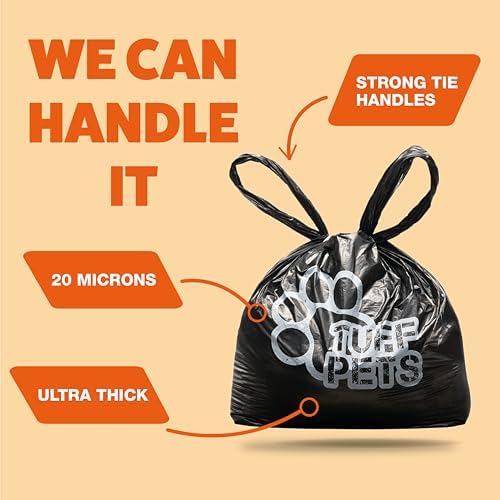 Tuff Pets Dog Poop Bag Holder for Leash, Bamboo Dispenser with 10 Bags