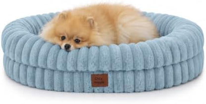 ChiXnuggle Orthopedic Dog Bed, Washable Cover, Faux Fur Bolster Pet Couch