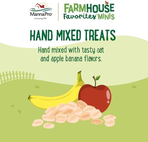 Manna Pro Farmhouse Favorites Mini Horse & Donkey Treats, 3 lb Bag