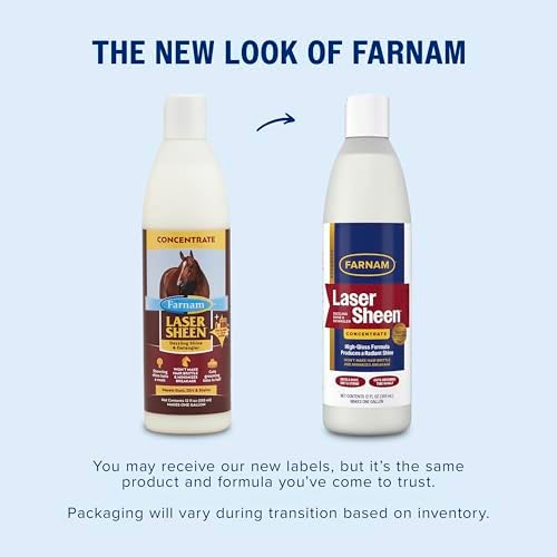Farnam Laser Sheen Dazzling Shine & Detangler Concentrate for Horses 12 oz